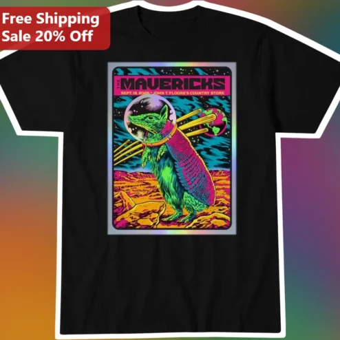 The Mavericks Band Retro Neon Armadillo Graphic Tee Vintage Country Concert Merch