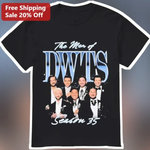 The Men of DWTS Season 35 Tee Dancing with the Stars Cast Graphic Shirt