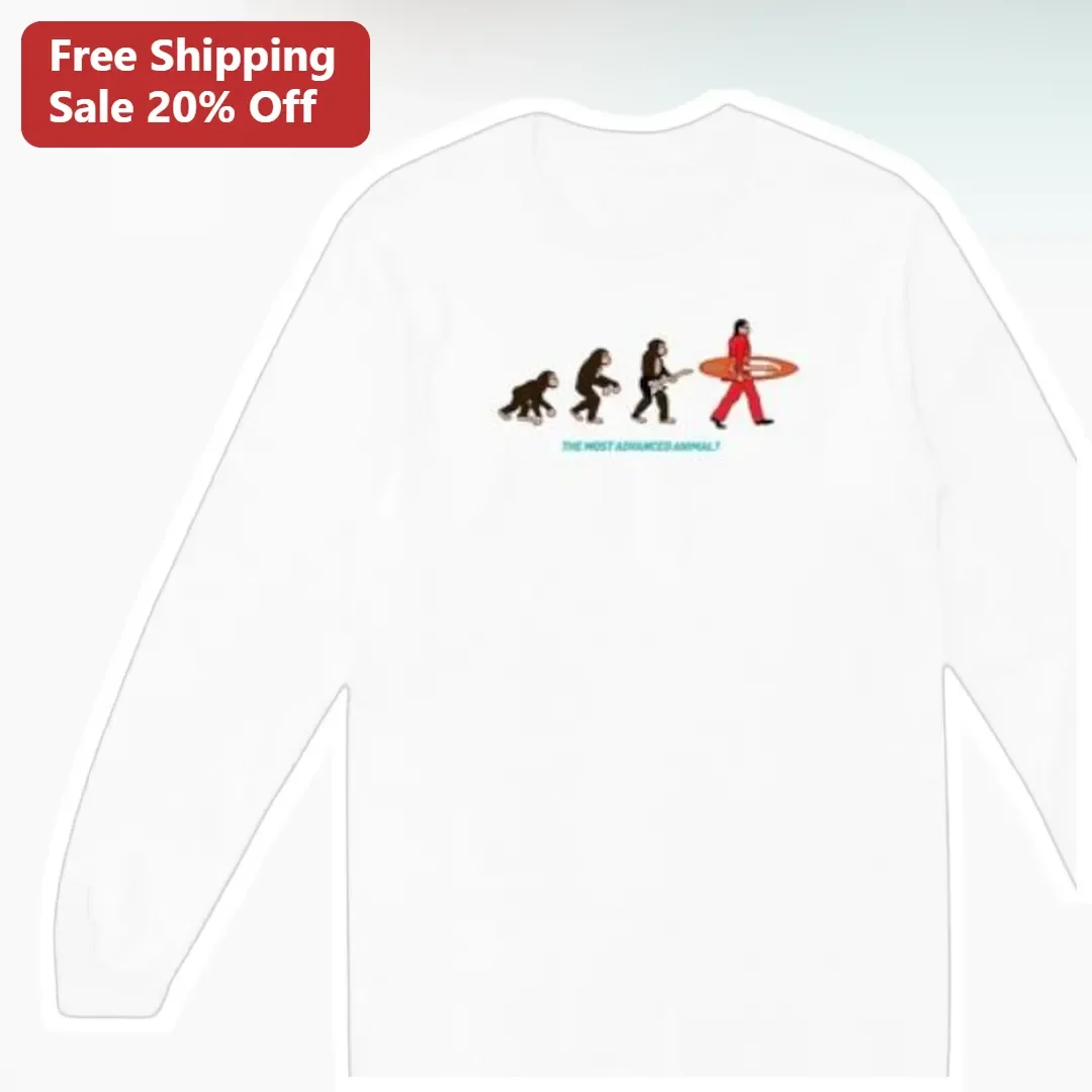 The Most Advanced Animal? Funny Human Evolution Surfer Long Sleeve Tee