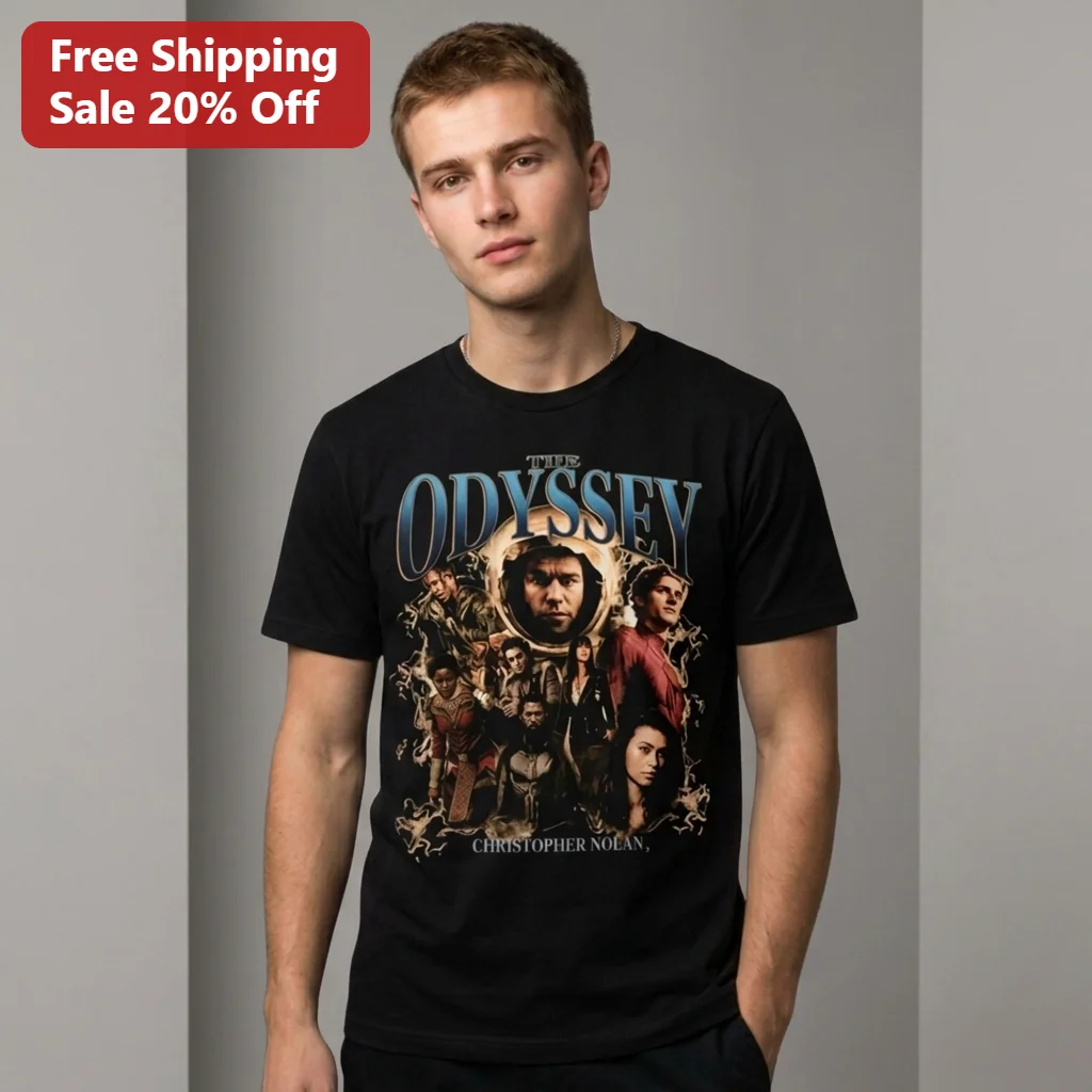 The Odyssey Christopher Nolan Movie Poster Tee Vintage Cinematic Graphic Shirt Gift for Nolan Movie Fans
