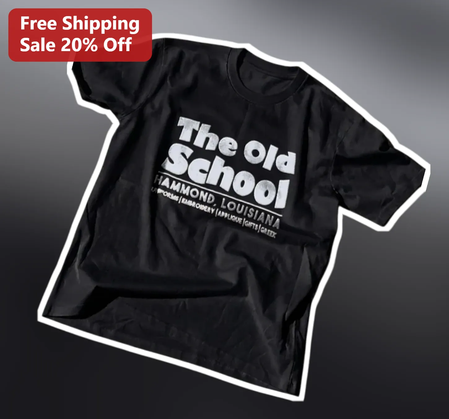 The Old School Hammond Louisiana Vintage Distressed Typography Graphic Tee