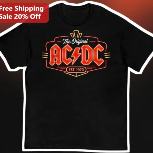 The Original AC/DC EST. 1973 Vintage Rock Band Tee Classic Merch Gift