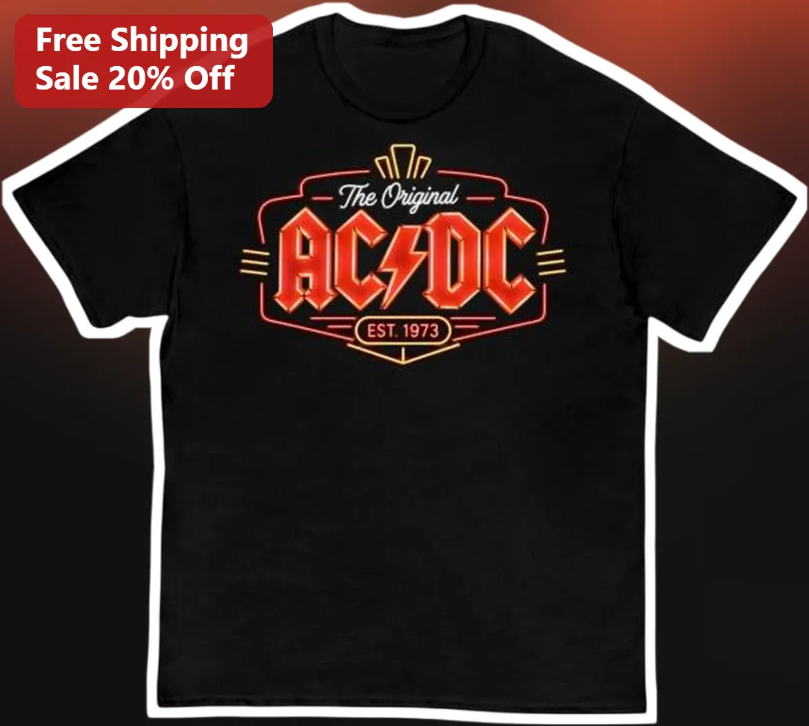 The Original AC/DC EST. 1973 Vintage Rock Band Tee Classic Merch Gift