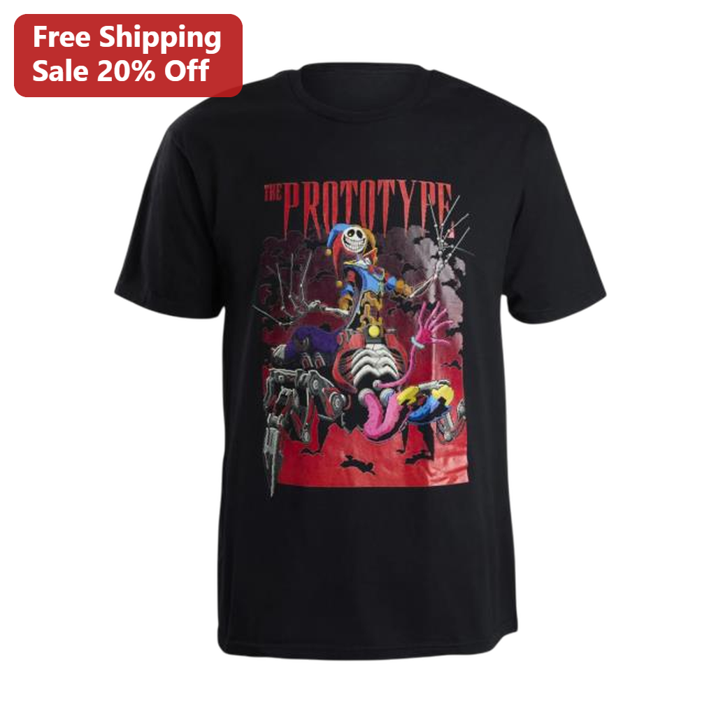 The Prototype Poppy Playtime Tee Dark Gothic Horror Jester Graphic Shirt Gamer Fan Gift