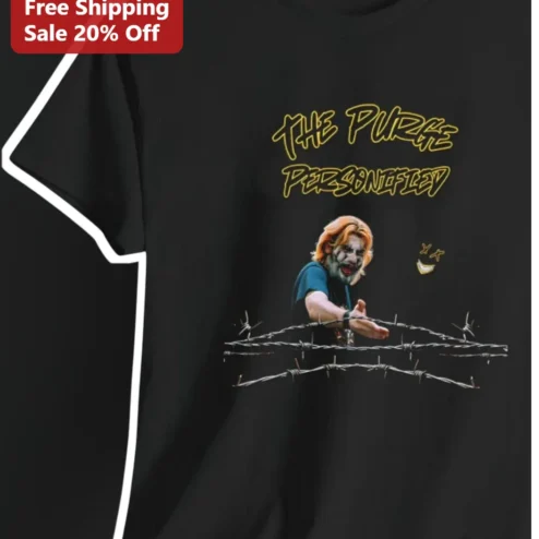 The Purge Personified Joker Horror Graphic Tee Halloween Gift