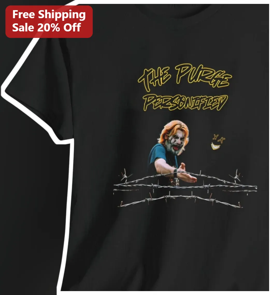 The Purge Personified Joker Horror Graphic Tee Halloween Gift
