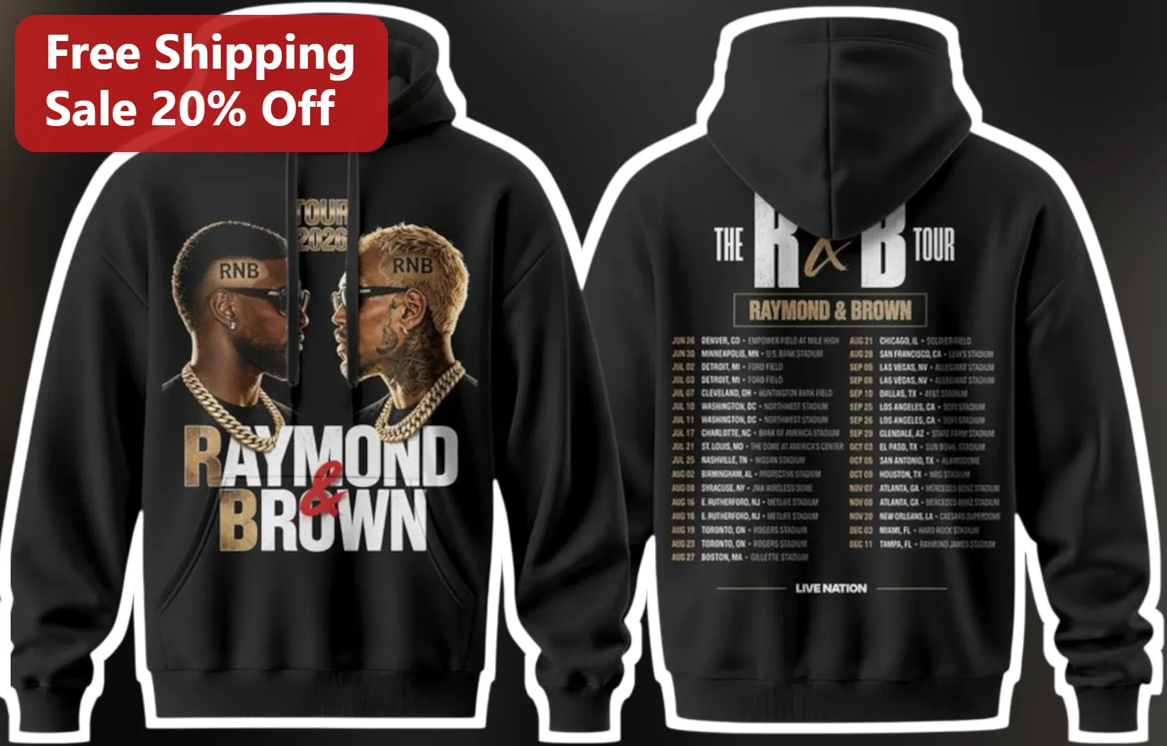 The R&B Tour Raymond Brown Hoodie
