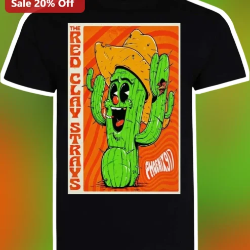 The Red Clay Strays Tee Vintage Western Cactus Country Rock Band Merch