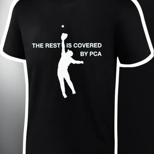 The Rest Is Covered By PCA Volleyball Spike Silhouette Graphic Tee