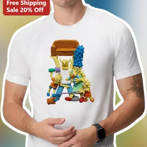 The Simpsons Claymation Monster Family Graphic Tee