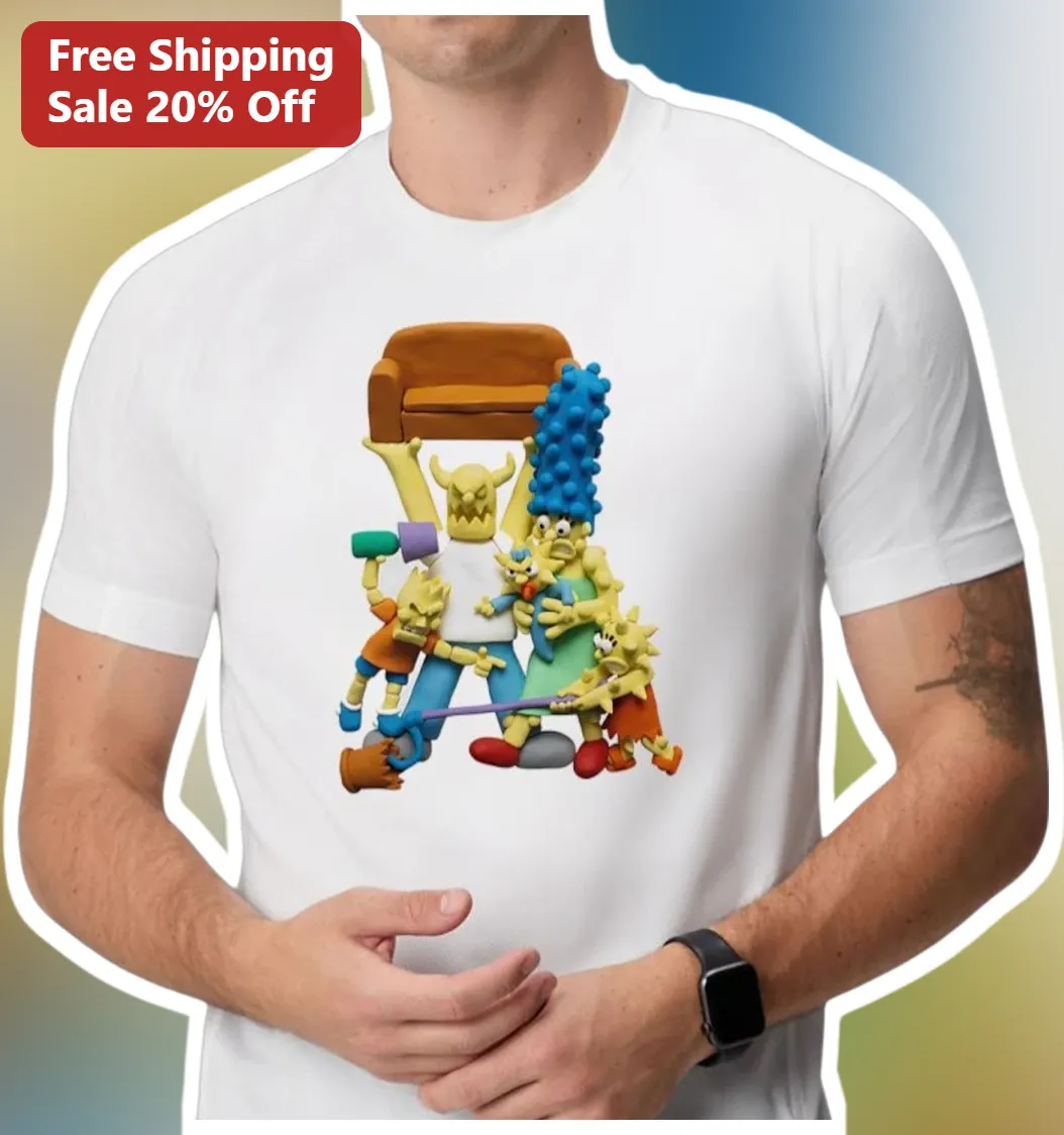 The Simpsons Claymation Monster Family Graphic Tee