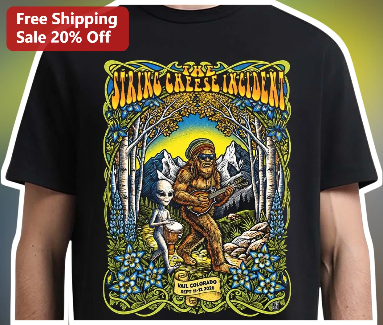 The String Cheese Incident Vail Colorado Sept 11-12 2026 Psychedelic Jam Band Tee