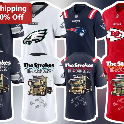 The Strokes Reality Awaits Jersey The World 2026 Tour Rock Band Merch