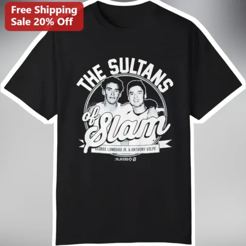 The Sultans of Slam George Lombard Jr Anthony Volpe Yankees Baseball Tee