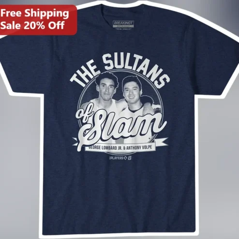 The Sultans of Slam Tee Anthony Volpe George Lombard Jr Baseball Graphic Shirt