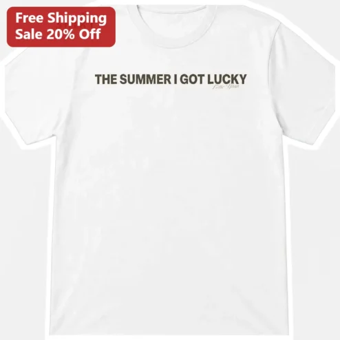 The Summer I Got Lucky Tee Women Bachelorette Party Beach Vacation Graphic Shirt