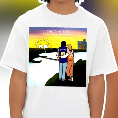 The Sun Sets A Love Letter To Connecticut Graphic Tee For Women Men CT State Pride Gift