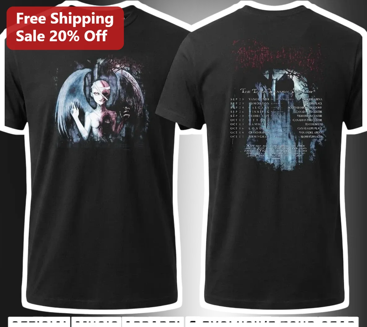 The Third Ascension Program Tee BMTH Tour Merch Dark Gothic Graphic Shirt