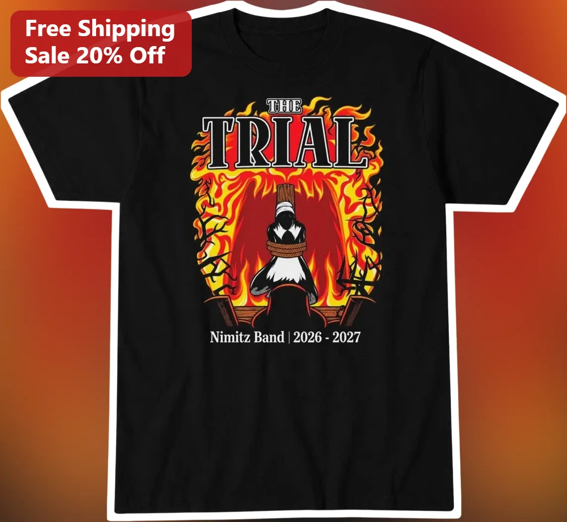 The Trial Monty Python Penguin Burning at Stake Graphic Tee