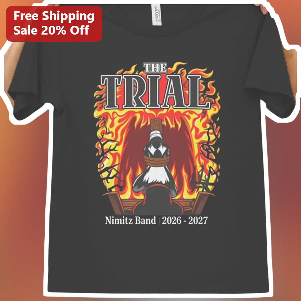 THE TRIAL Tee Heavy Metal Band Merch Graphic T-Shirt Black Cotton