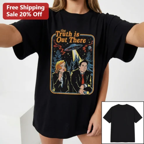The Truth Is Out There Tee Vintage 90s Sci-Fi UFO Graphic T-Shirt Mulder Scully Fan Gift