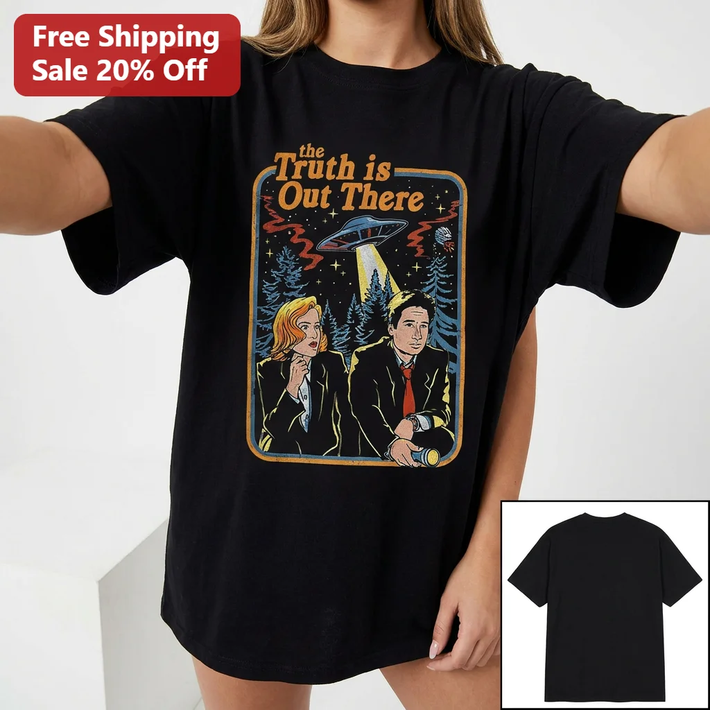 The Truth Is Out There Tee Vintage 90s Sci-Fi UFO Graphic T-Shirt Mulder Scully Fan Gift