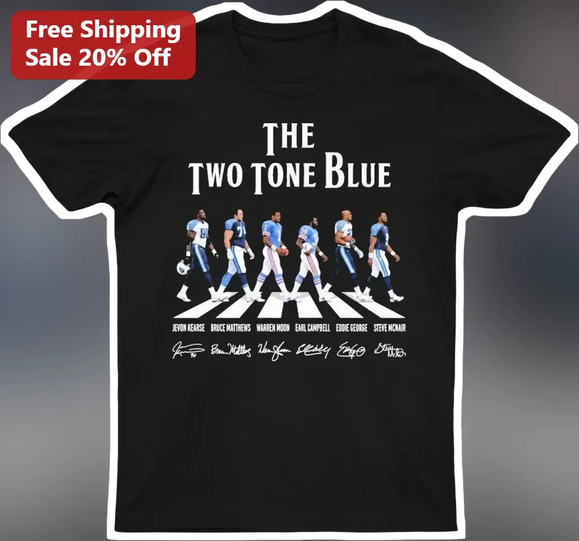 THE TWO TONE BLUE Detroit Lions Legends Abbey Road Graphic Tee NFL Football Shirt