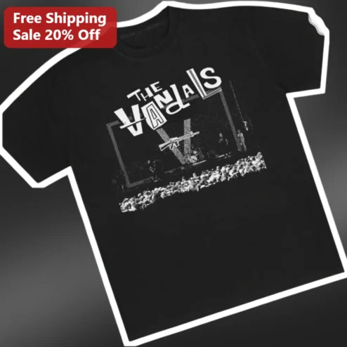 The Vanials Tee Vintage Grunge Concert Graphic Shirt Black Streetwear Music Merch