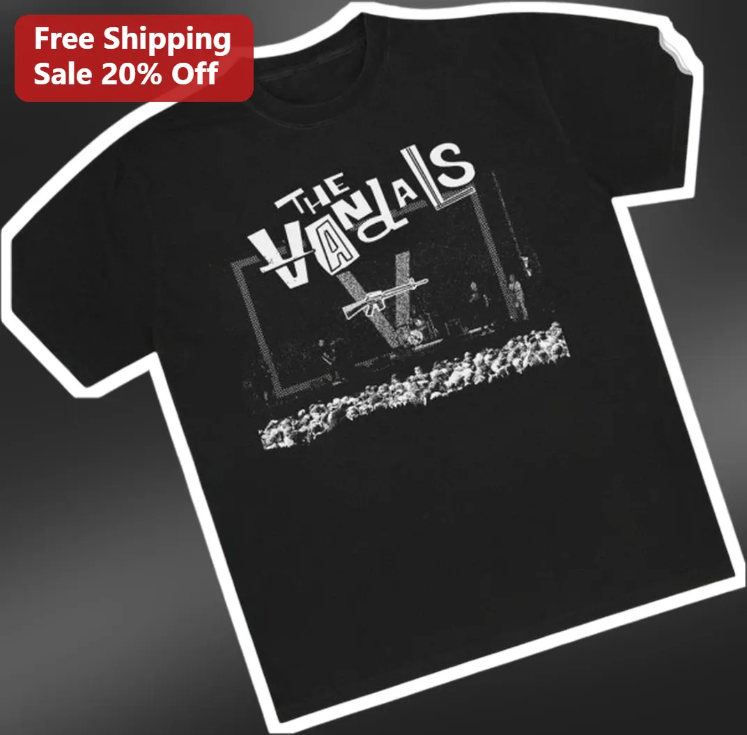 The Vanials Tee Vintage Grunge Concert Graphic Shirt Black Streetwear Music Merch