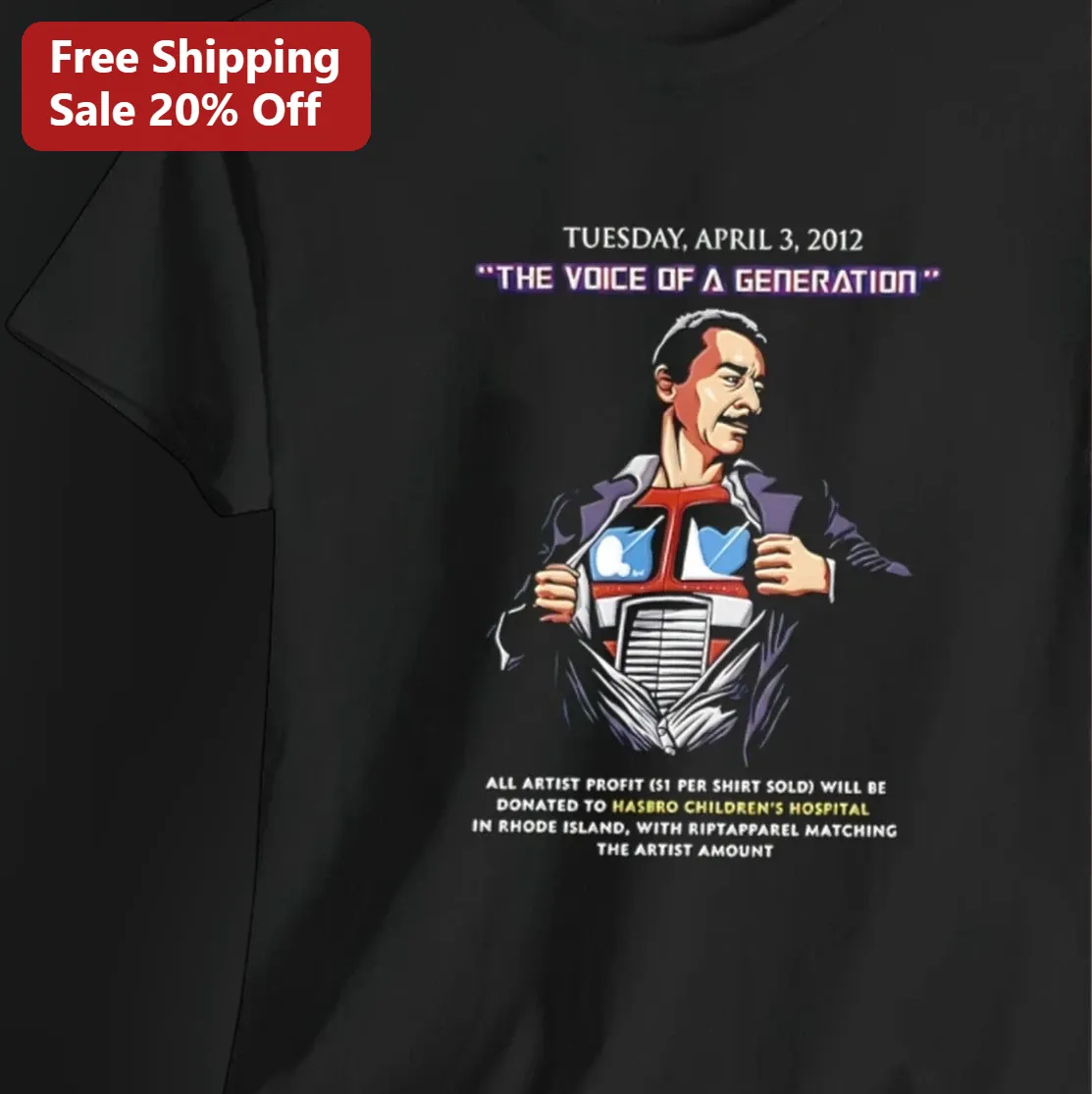 The Voice of a Generation Peter Cullen Optimus Prime Tee, Retro Transformers Fan Gift
