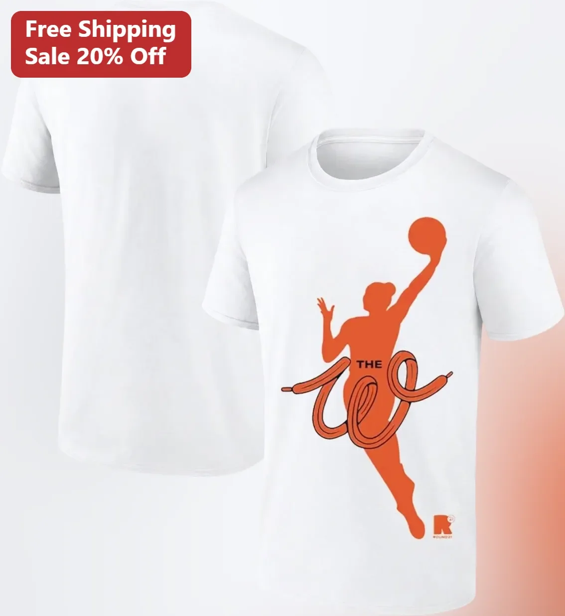 THE WEE Basketball Player Graphic Tee Women's Sports Apparel Shirt