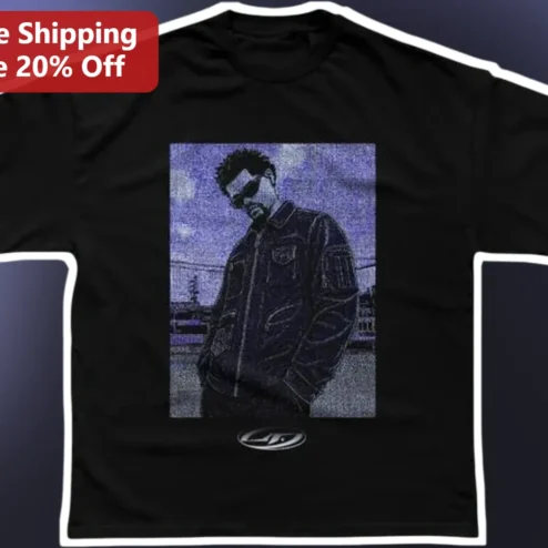 The Weeknd Vintage Graphic Tee Black Cotton R&B Music Fan Shirt