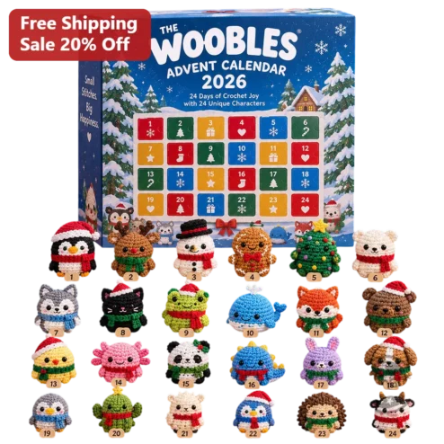 The Woobles Advent Calendar 2026 Small Stitches Big Happiness Crochet Craft Kit