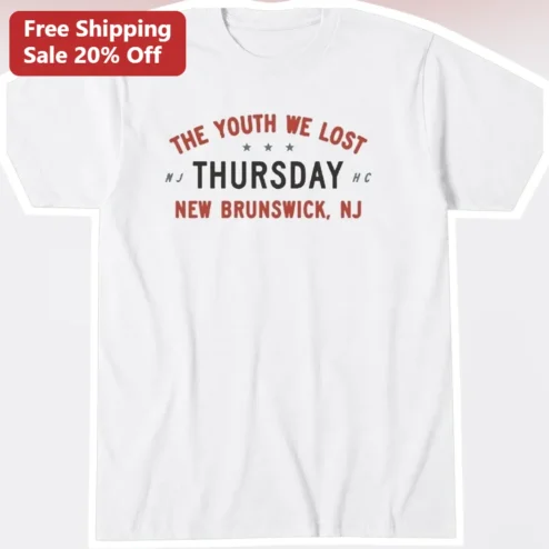 The Youth We Lost Thursday Band Tee New Brunswick NJ Vintage Pop Punk Shirt