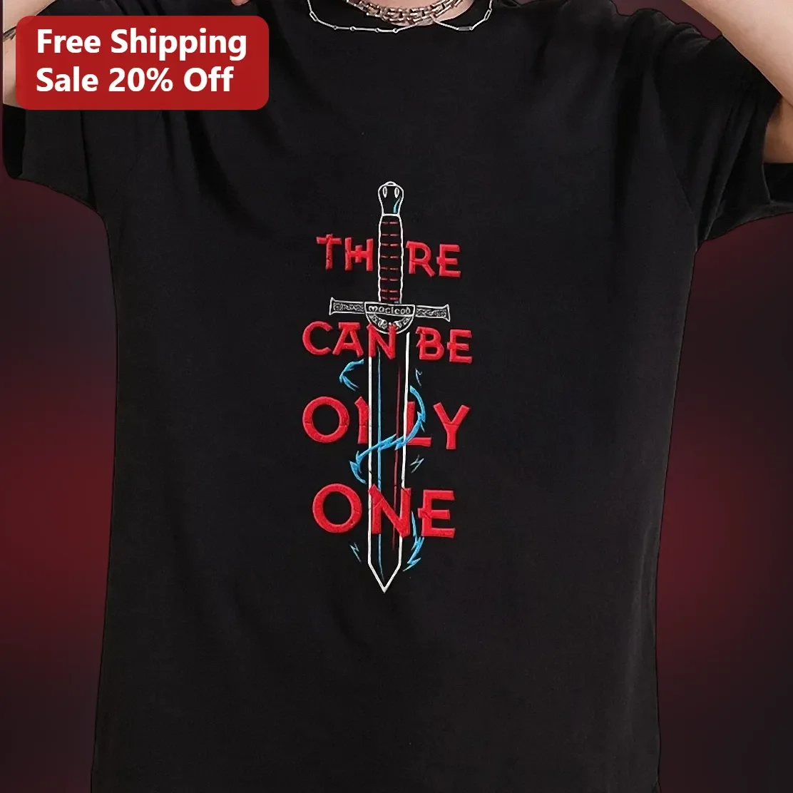 There Can Be Only One Fantasy Sword Graphic Tee for Movie and Gaming Fans