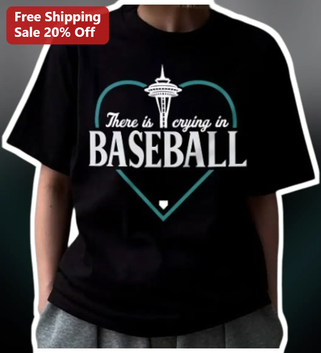 There's No Crying In Baseball Tee A League Of Their Own Jimmy Dugan Quote Graphic Shirt For Fans