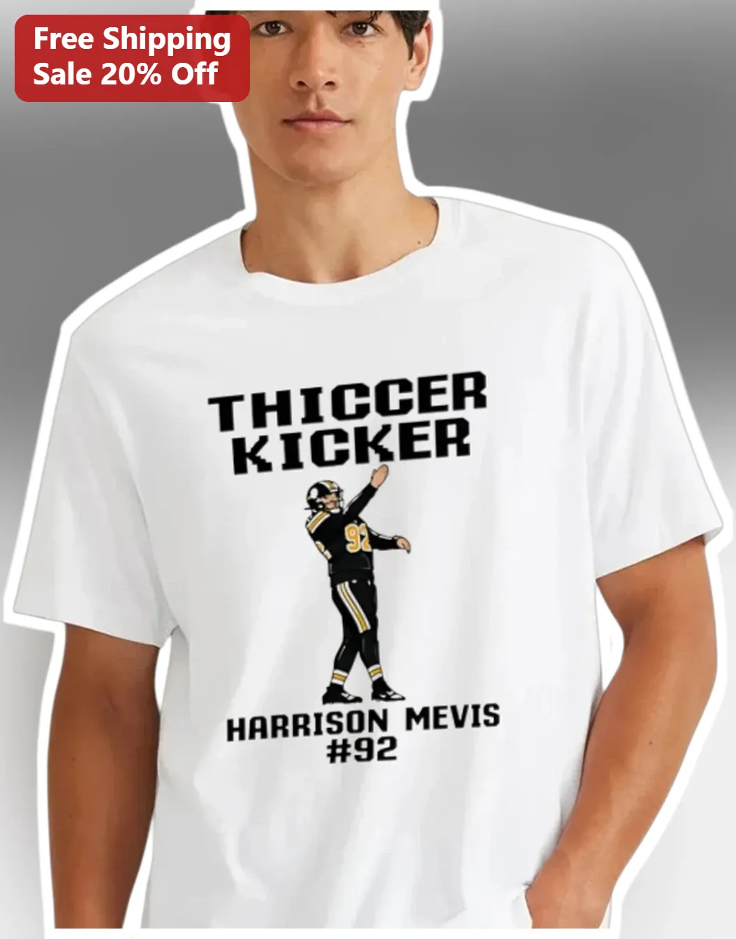 THICCER KICKER Tee Harrison Mevis #92 LA Rams Fan Football Humor Shirt