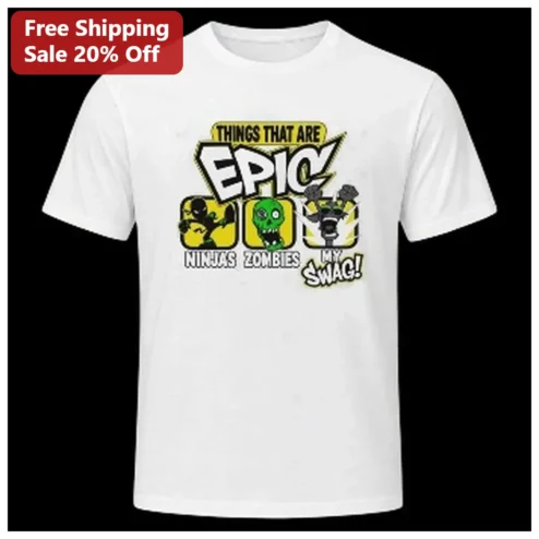 Things That Are Epic Ninjas Zombies My Swag Graphic Tee