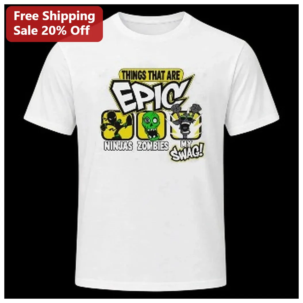 Things That Are Epic Ninjas Zombies My Swag Graphic Tee