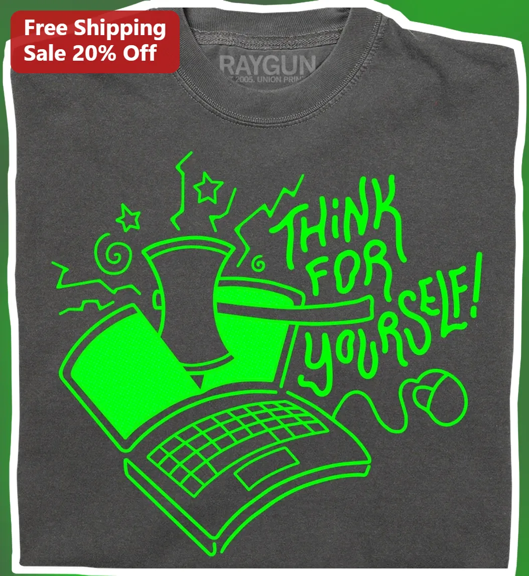 Think For Yourself Graphic Tee Critical Thinking Philosophy Gift Unisex