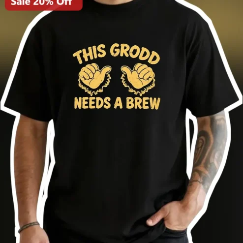 This Grodd Needs a Brew Gorilla Grodd DCU Fan Graphic Tee