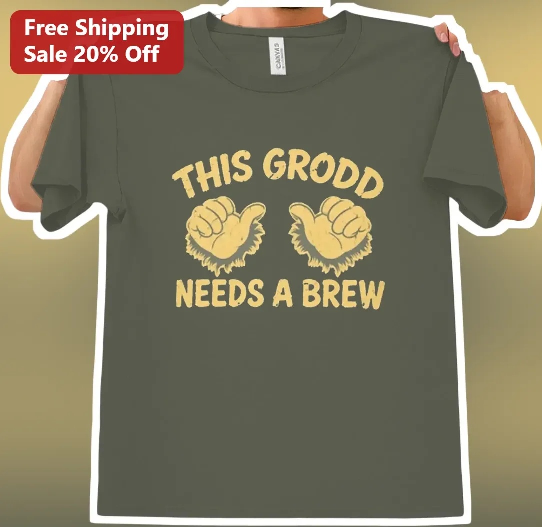 This Grodd Needs a Brew Tee Gorilla Grodd DC Comics Fan Gift Vintage Distressed Graphic Shirt