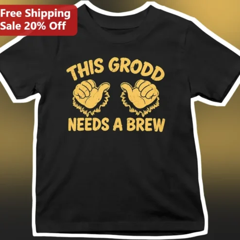 This Grodd Needs A Brew Tee Gorilla Grodd DC Comics Villain Graphic T-Shirt