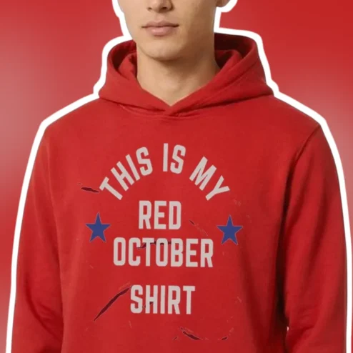 This Is My Red October Shirt Hoodie Vintage Distressed Graphic Pullover For Men Women