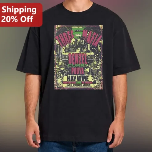 Three 6 Mafia Denzel Curry Pouya Hay Wire Live In Springfield Missouri Vintage Concert Graphic Tee