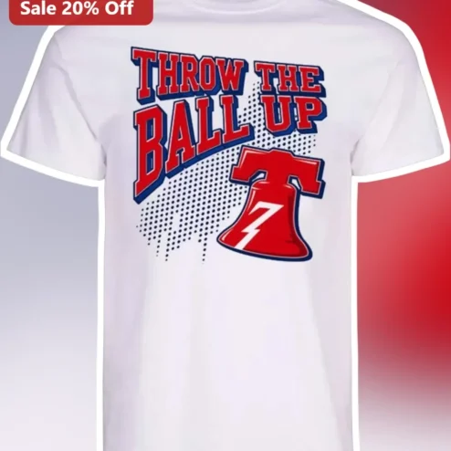 Throw The Ball Up Philly Basketball Graphic Tee Retro Sixers Fan Gear Shirt