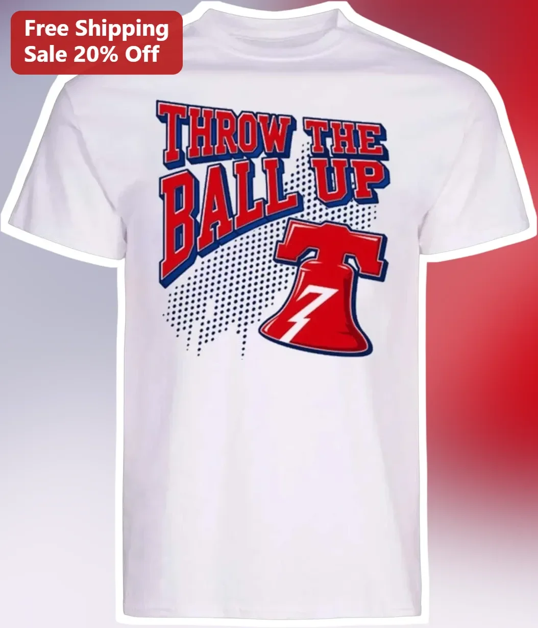 Throw The Ball Up Philly Basketball Graphic Tee Retro Sixers Fan Gear Shirt