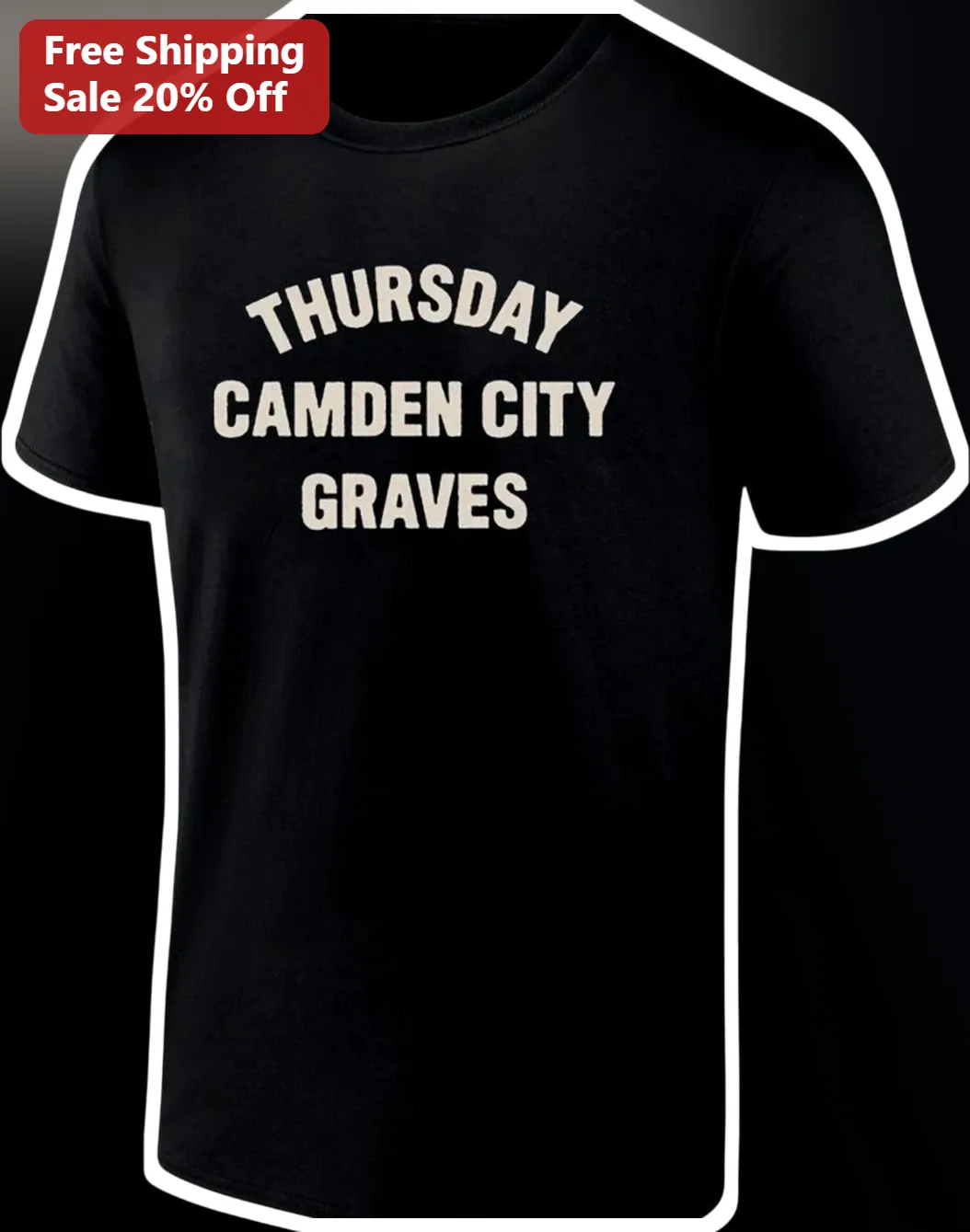 Thursday Camden City Graves Tee Vintage Emo Punk Rock Shirt for Fans
