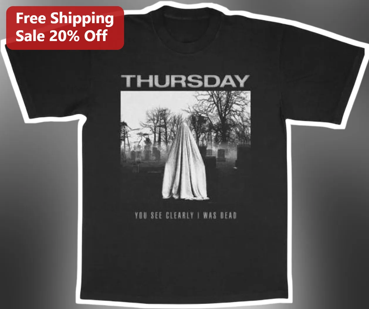 Thursday You See Clearly I Was Dead Graphic Tee Full Collapse Album Art Emo Post-Hardcore Band Merch Shirt