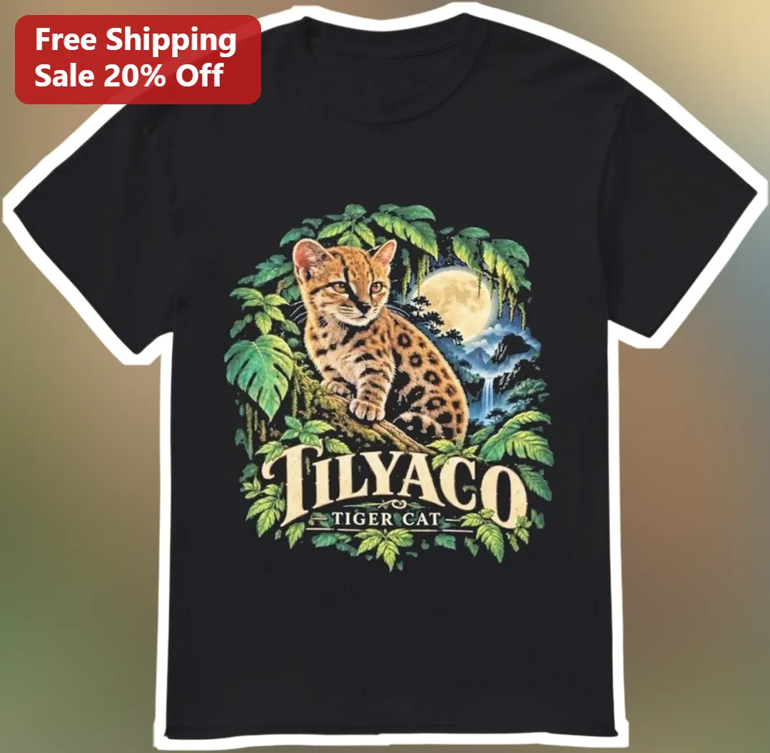 TILYACO TIGER CAT Tee Japanese Style Exotic Feline Graphic Shirt for Cat Lovers